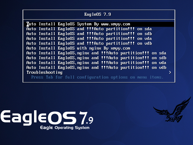 eagleos7.9安装菜单界面